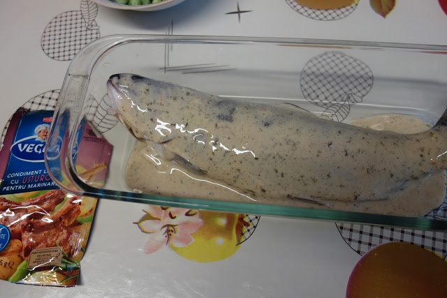 Lup de mare cu legume si orez negru