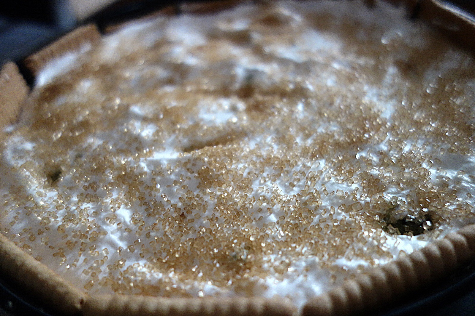 Cheesecake cu piure de kaki si bucati de kiwi