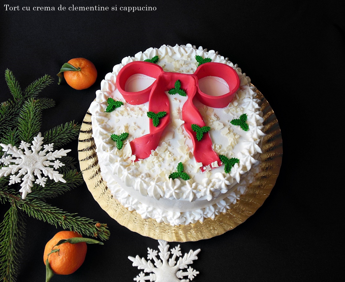 Tort cu crema de clementine si cappucino