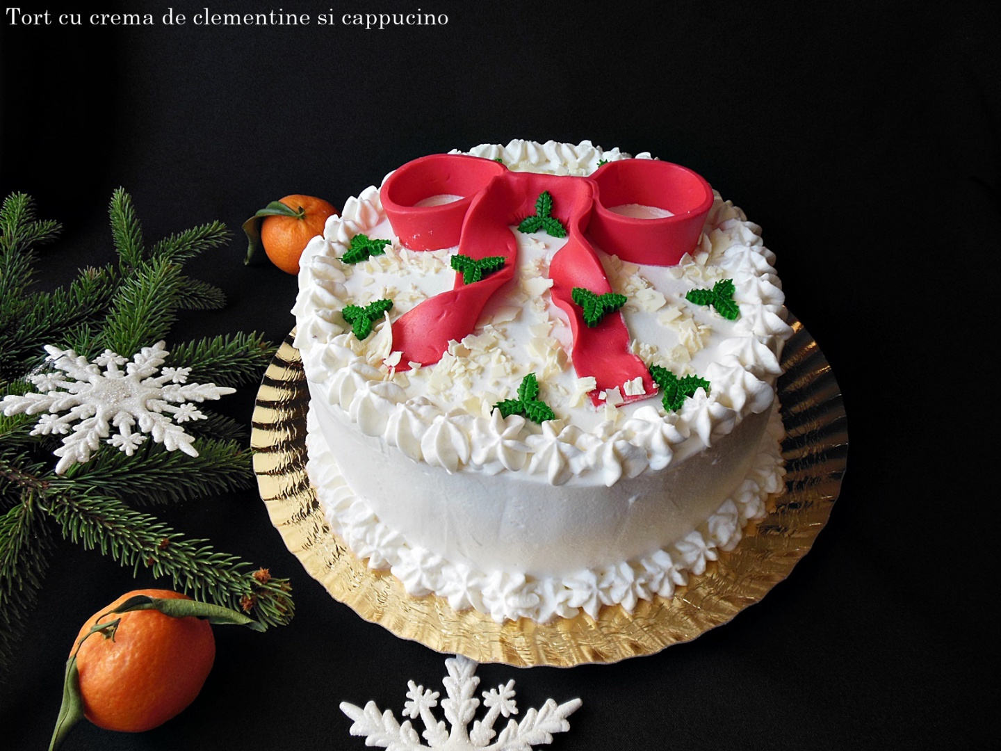 Tort cu crema de clementine si cappucino