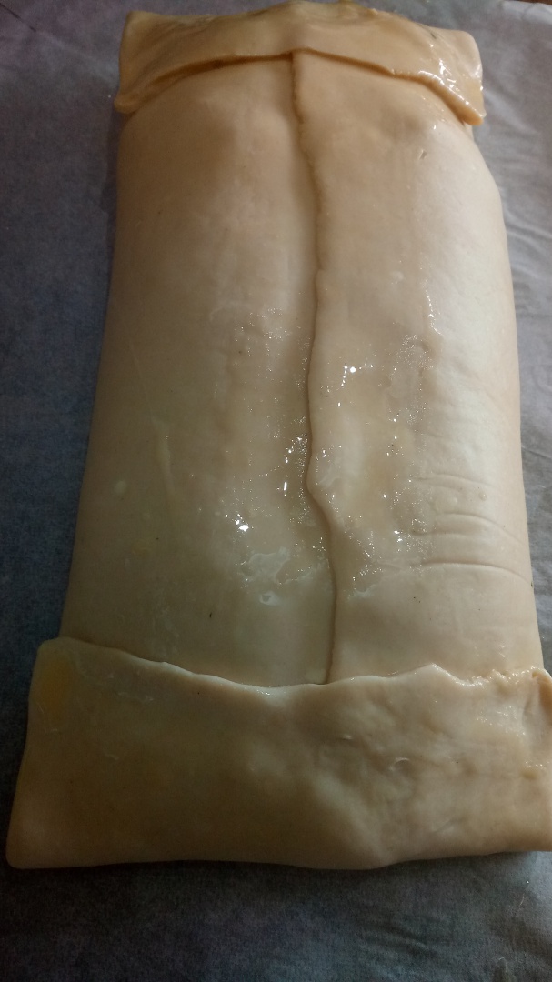 Somon la cuptor in crusta de aluat fraged