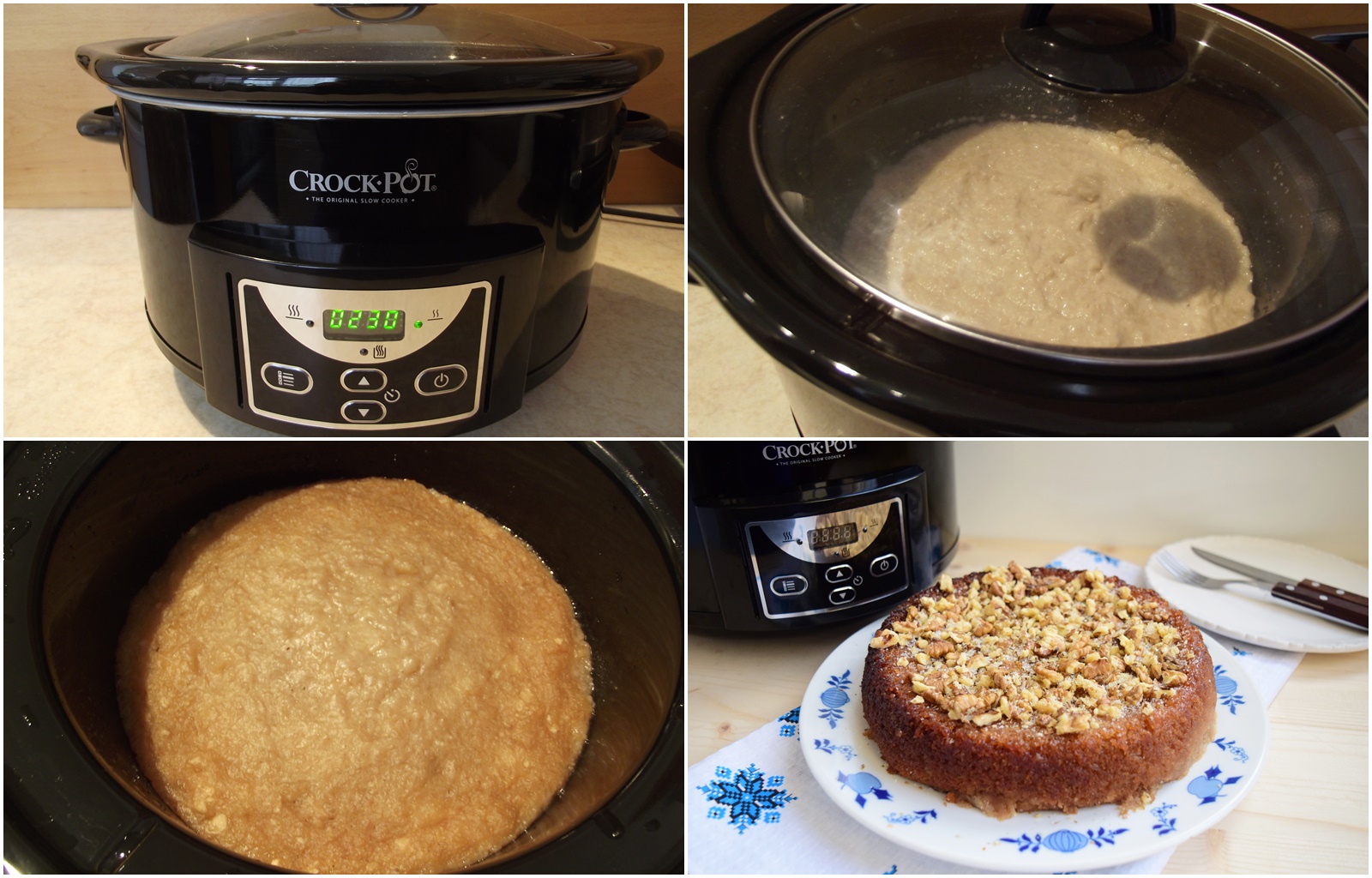 Budinca de mere cu aroma de migdale si scortisoara la slow cooker Crock-Pot 4,7 L