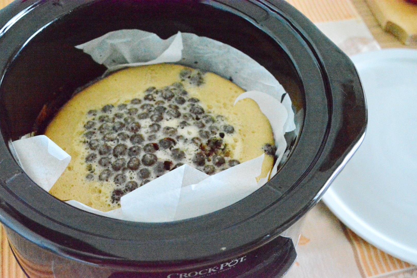 Prajitura rasturnata cu zmeura si fulgi de chili la slow cooker Crock-Pot