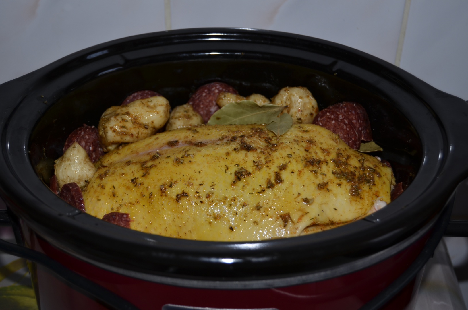 Rata picanta, umpluta cu napi la slow cooker Crock-Pot