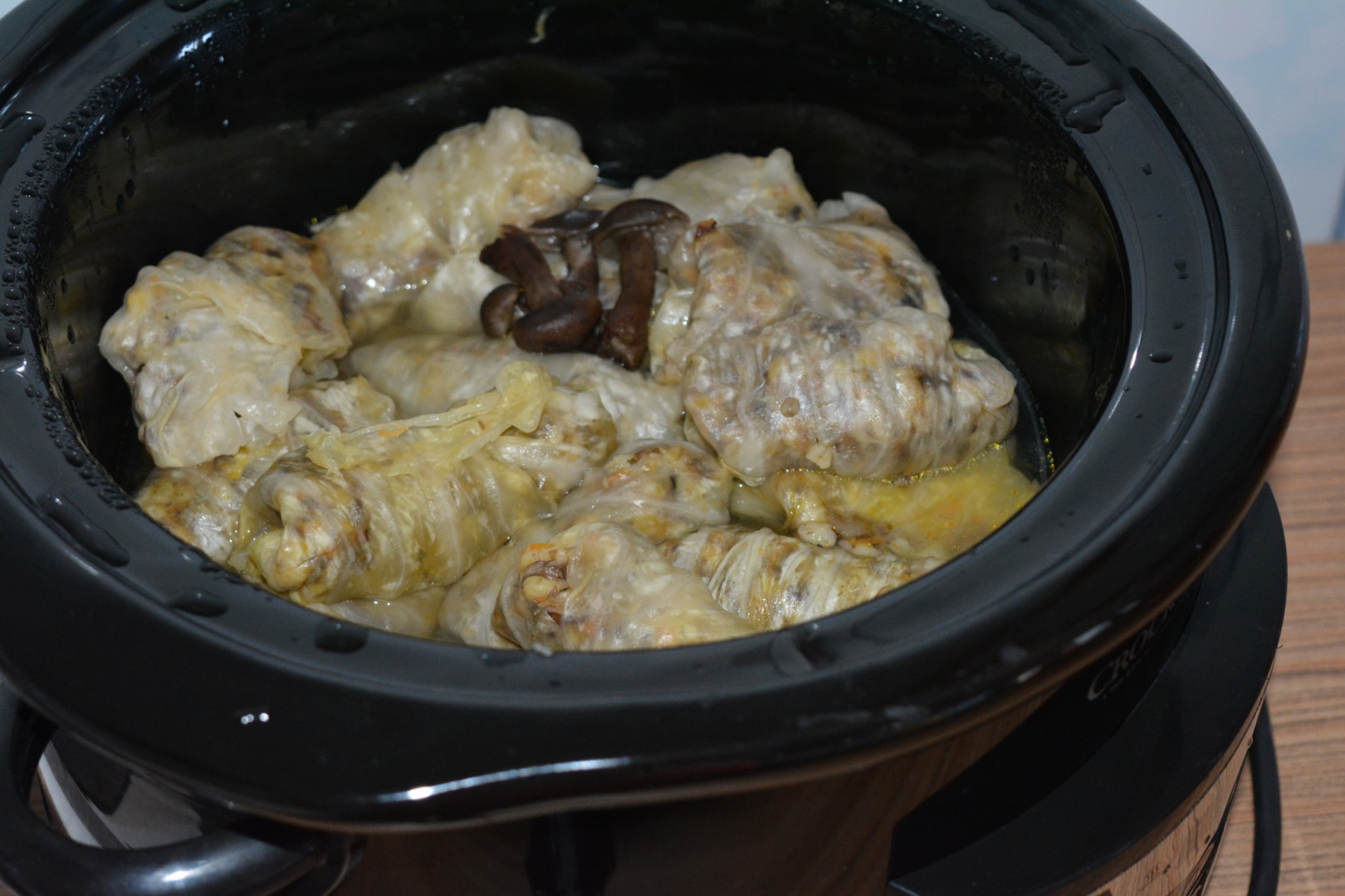 Sarmale cu ciuperci si bulgur-de post, la slow cooker Crock-Pot