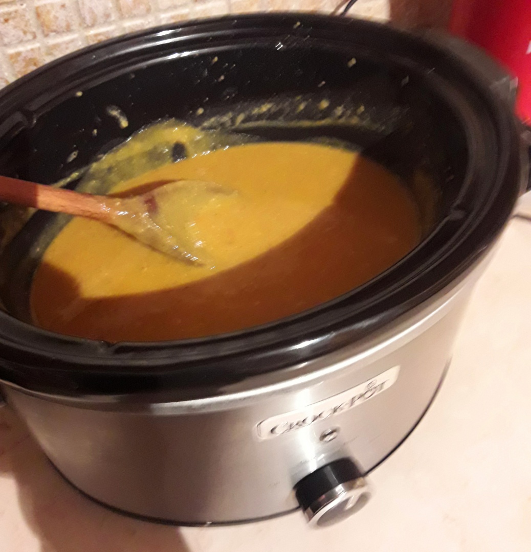 Supa crema de linte cu rosii uscate si broccoli, gatita la slow cooker Crock Pot Manual 3.5l