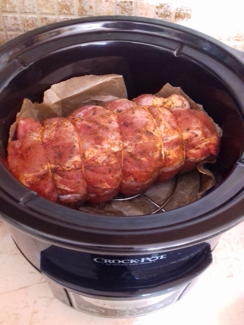 Muschi de porc- pastrama, gatit la slow cooker Crock-Pot