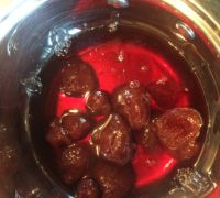 Budinca din perle de tapioca cu dulceata de capsuni