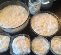 Budinca din perle de tapioca cu dulceata de capsuni