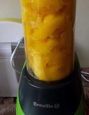 Inghetata cu mango si zmeura