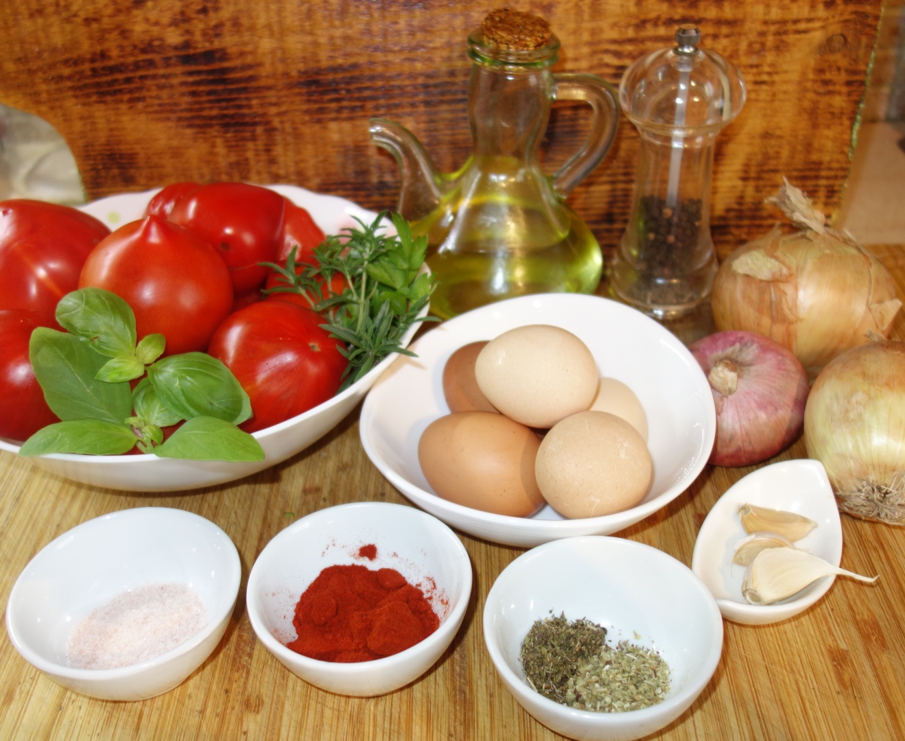 Shakshouka  cu rosii proaspete