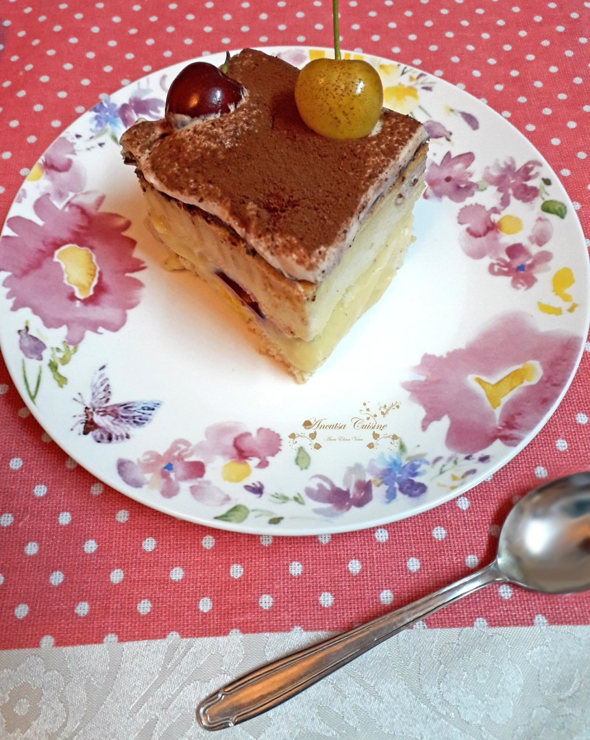 Prajitura cu migdale si cirese