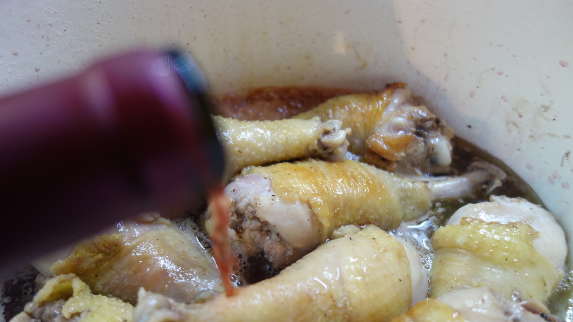 Ciocanele de cocos in vin rosu cu ciuperci si masline