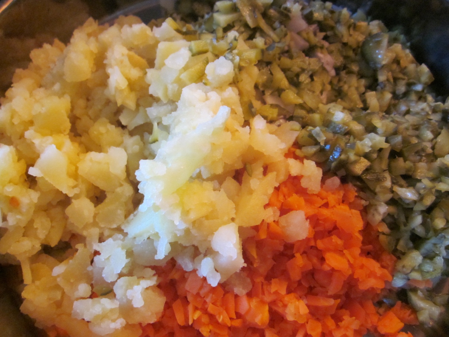 Salata de boeuf falsa, cu pleurotus