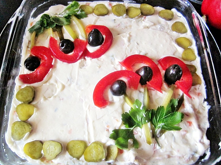 Salata de boeuf falsa, cu pleurotus