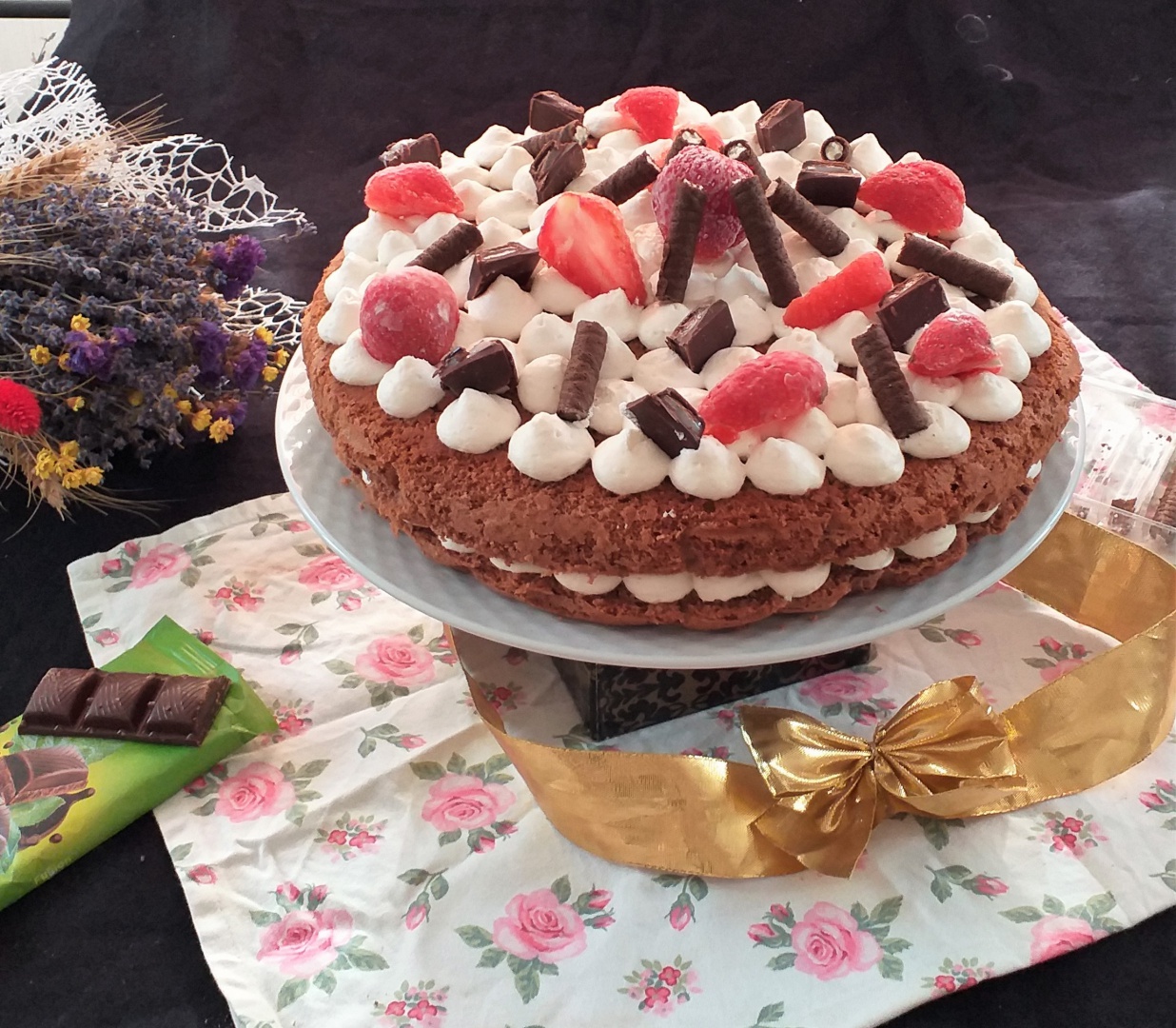 Tort cu jeleu de fructe cu mascarpone