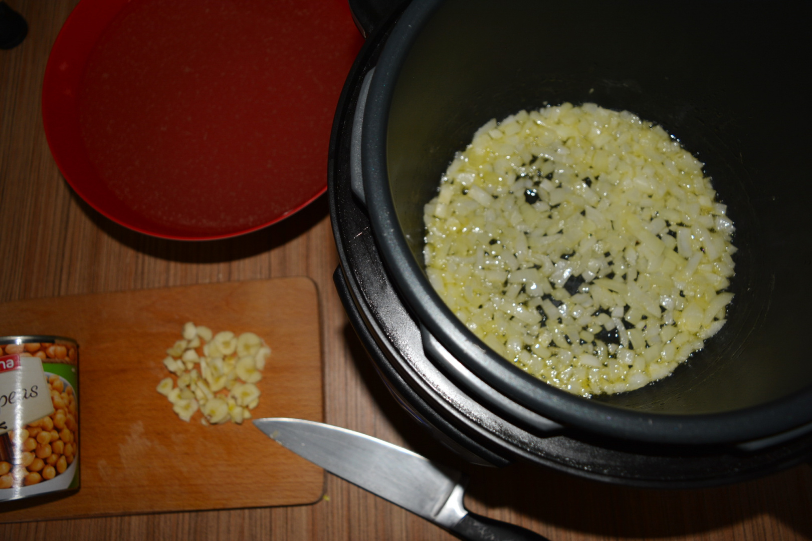 Supa crema de ciuperci cu naut, gatita la Multicookerul Crock-Pot Express
