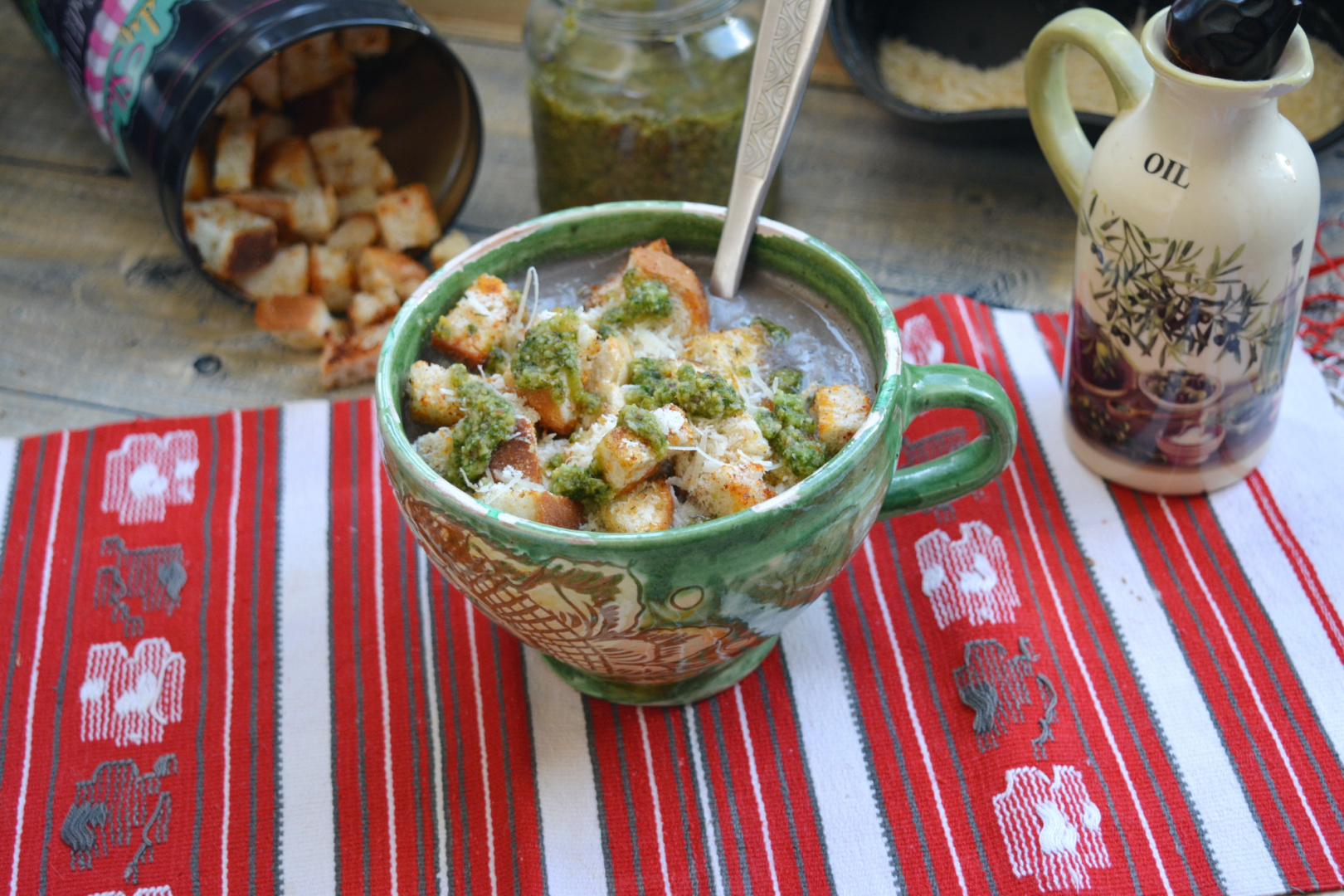 Supa crema de ciuperci cu naut, gatita la Multicookerul Crock-Pot Express