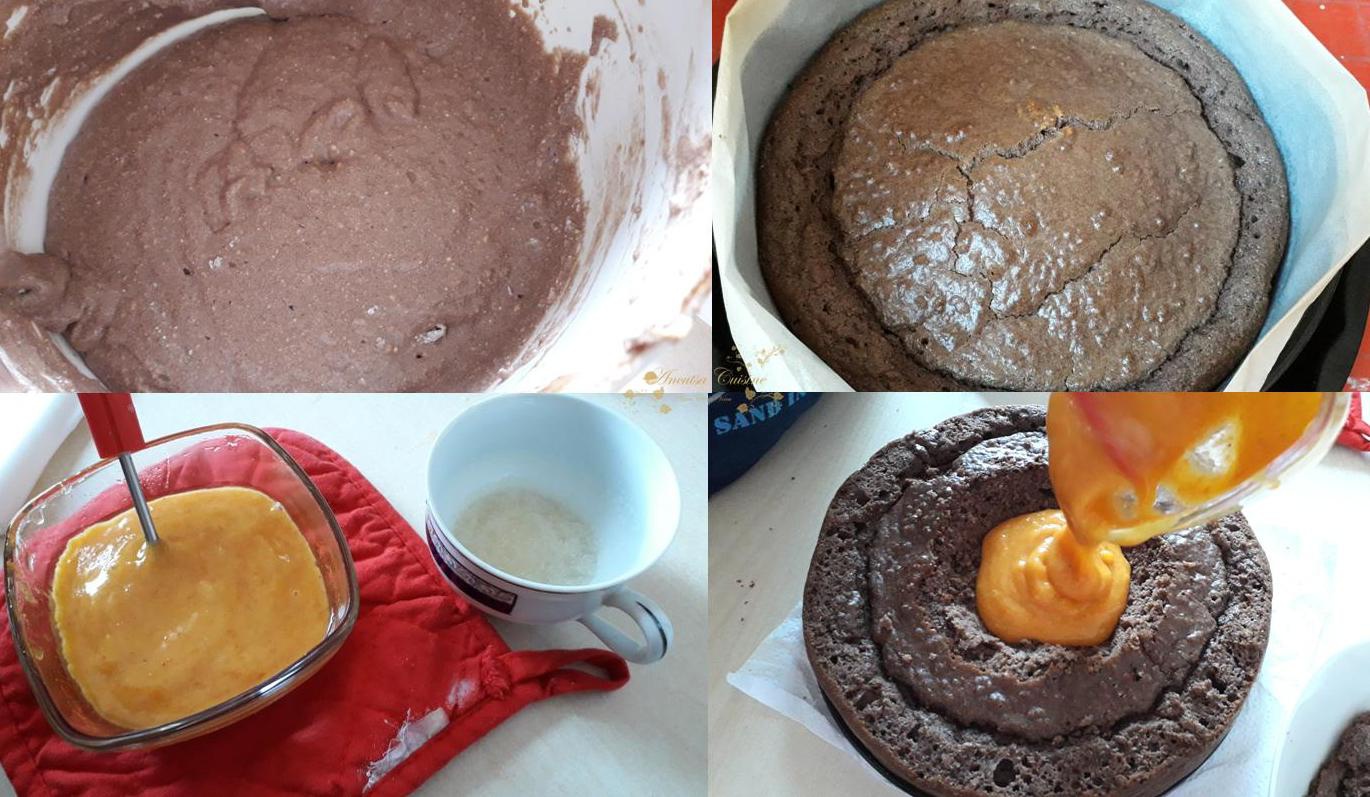 Tort cu glazura oglinda de caramel