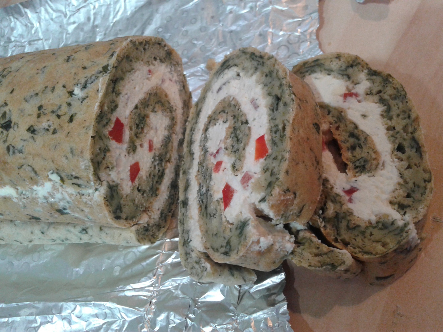 Rulada de spanac cu branza