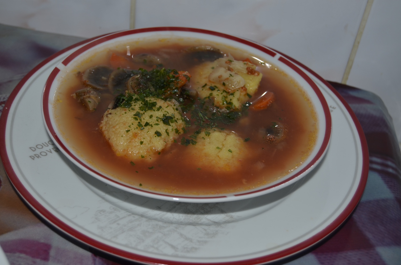 Supa de galuste cu ciuperci