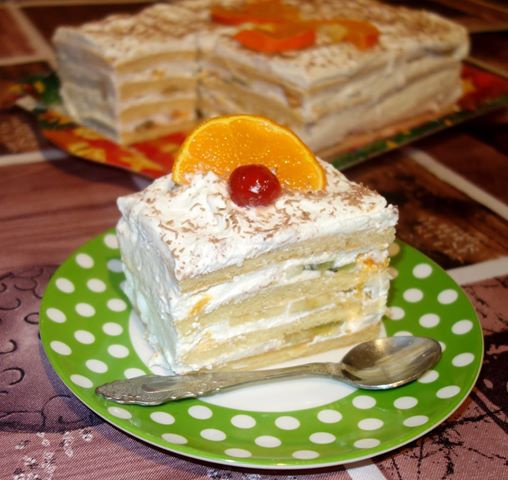 Prajitura cu crema cheesecake cu aroma de citrice