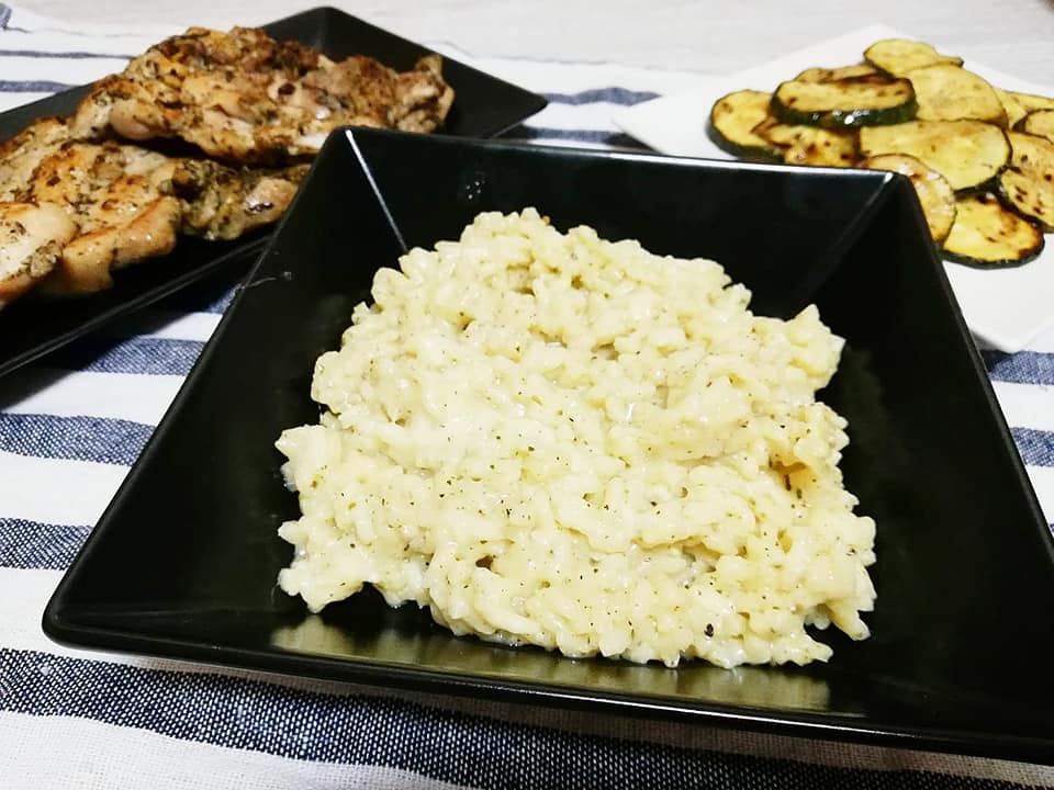 Risotto cu pui fript si dovlecel