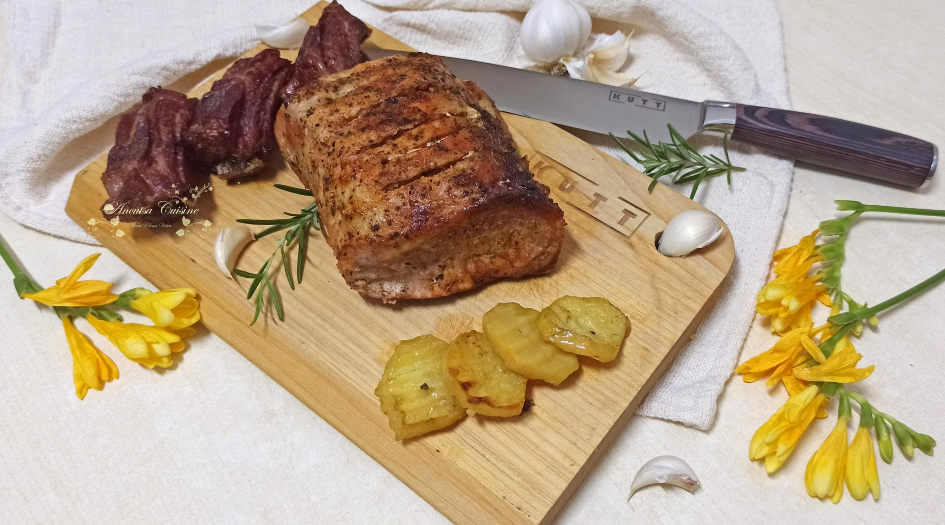 Cotlet de porc cu legume la cuptor