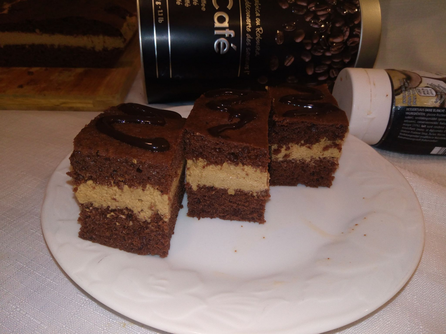 Prajitura cu  ciocolata si mousse de cafea