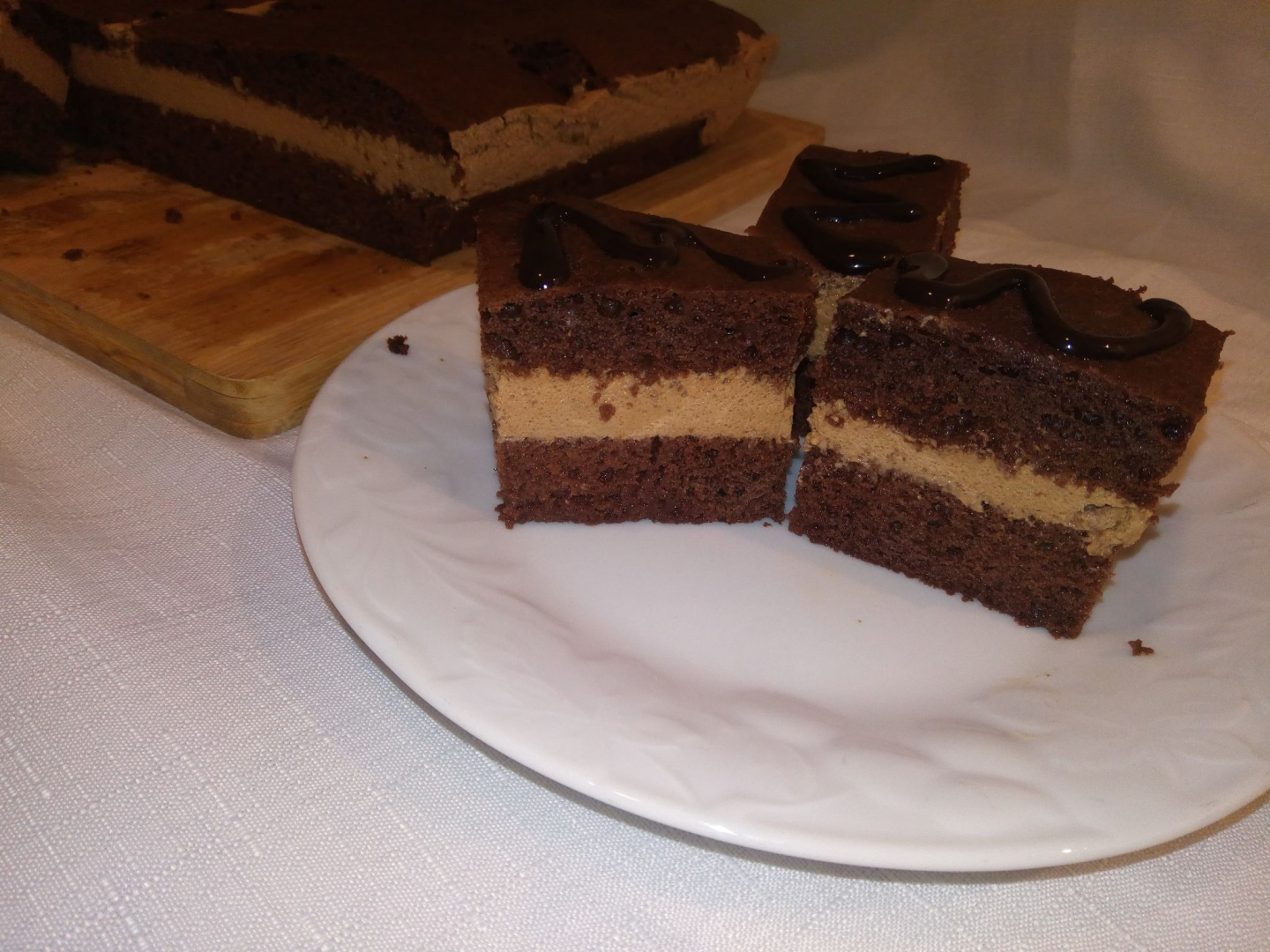 Prajitura cu  ciocolata si mousse de cafea