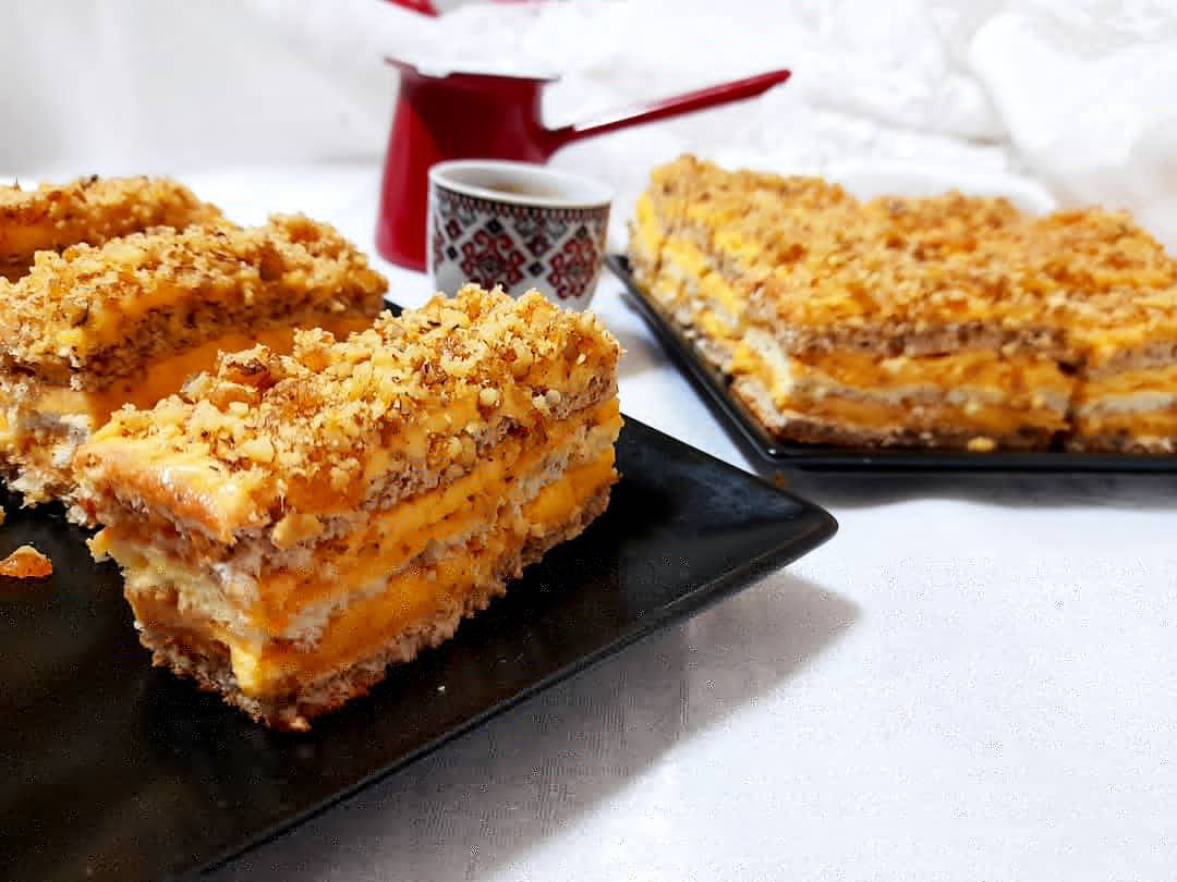 Prajitura krantz cu nuca si cafea