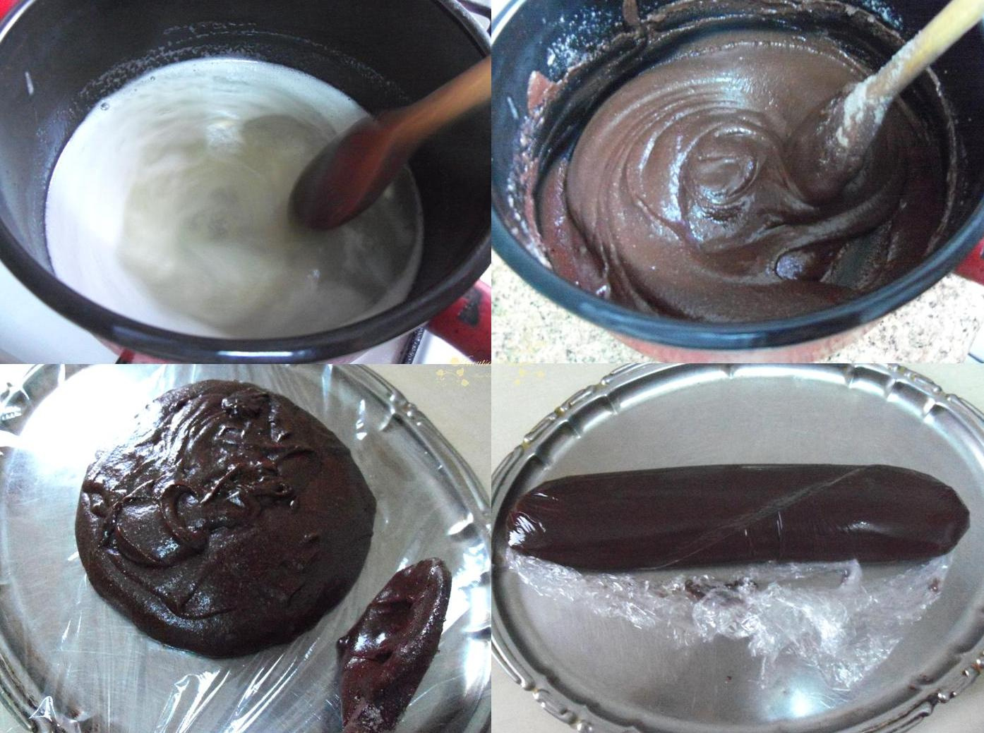 Ciocolata de casa cu indulcitor, cafea si migdale