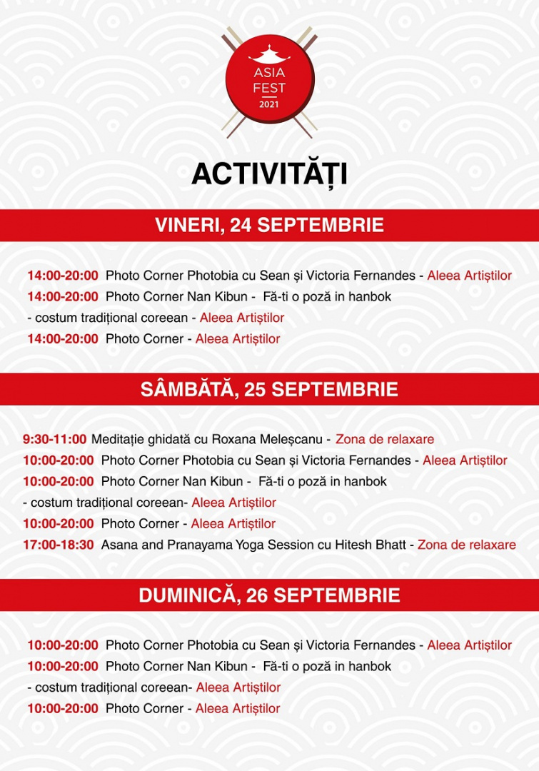 Cea de-a opta editie a ASIA Fest incepe astazi, in Parcul National din Bucuresti