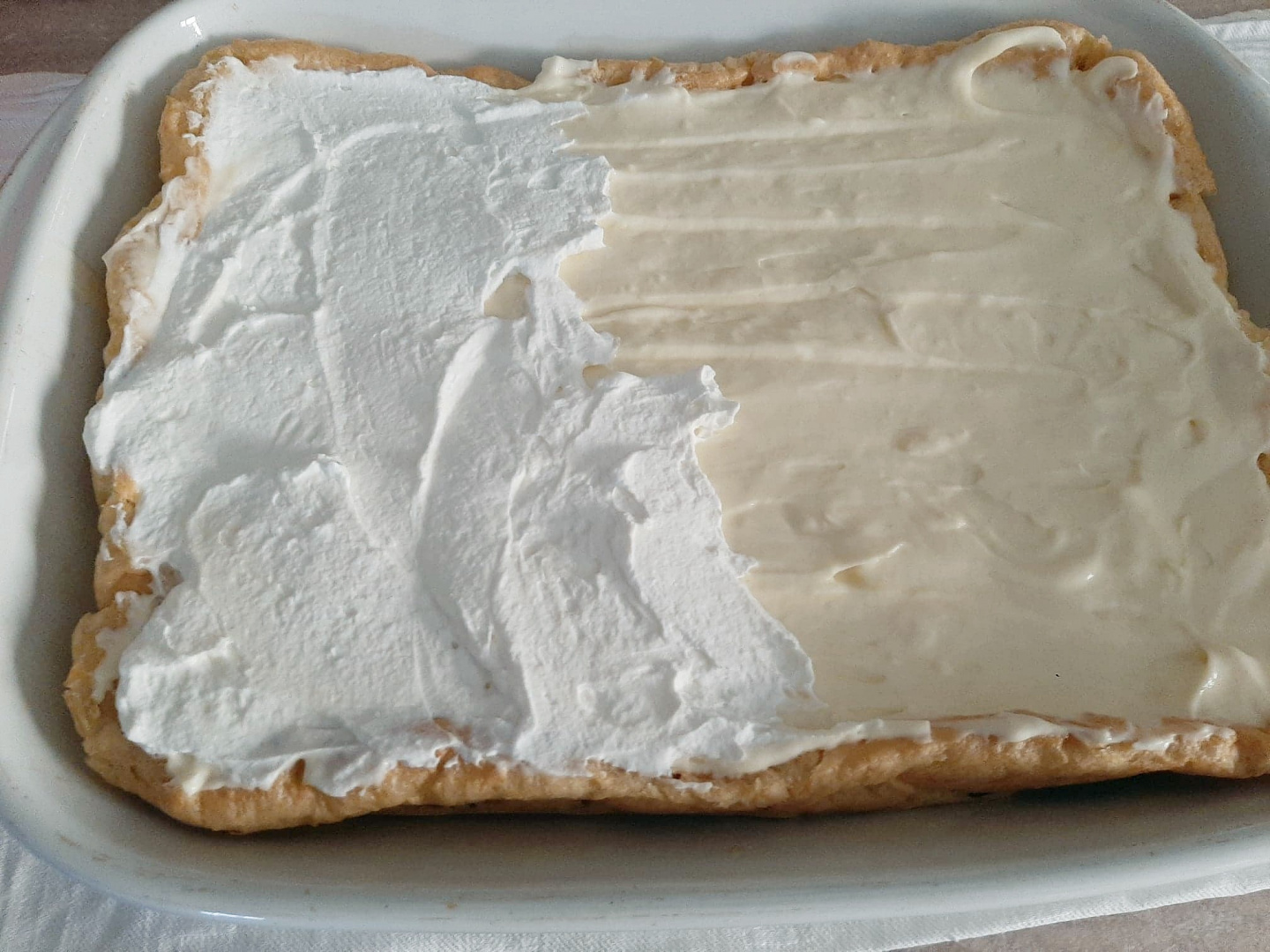 Prajitura ecler la tava