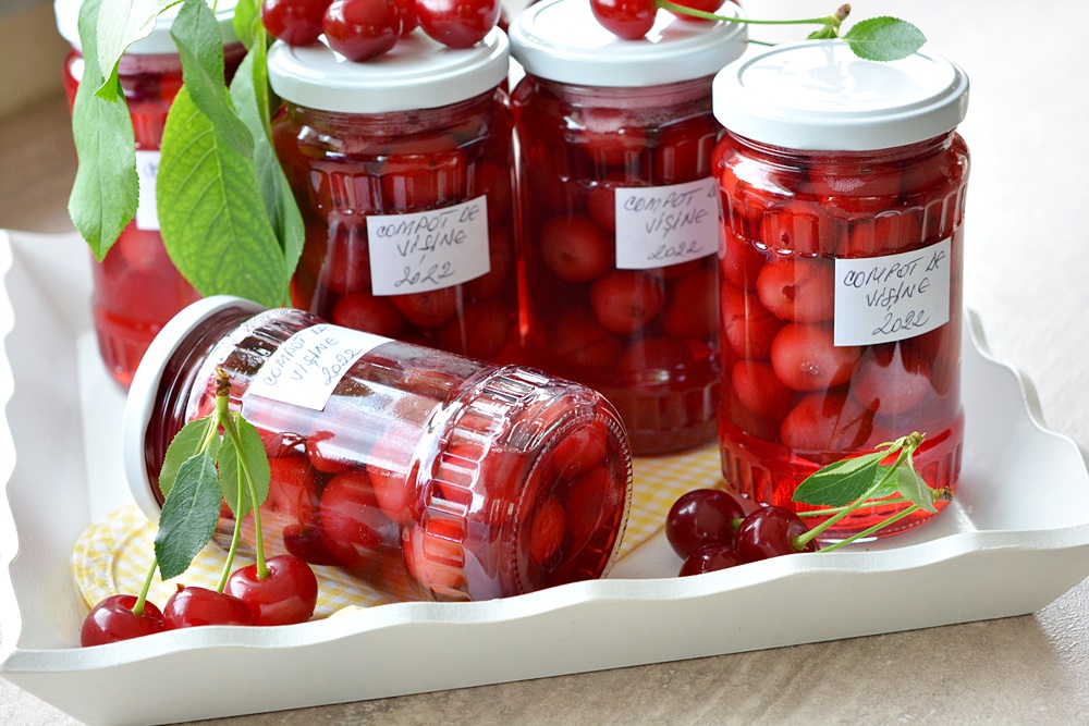 Compot de visine pentru iarna. Reteta simpla, naturala, fara conservanti