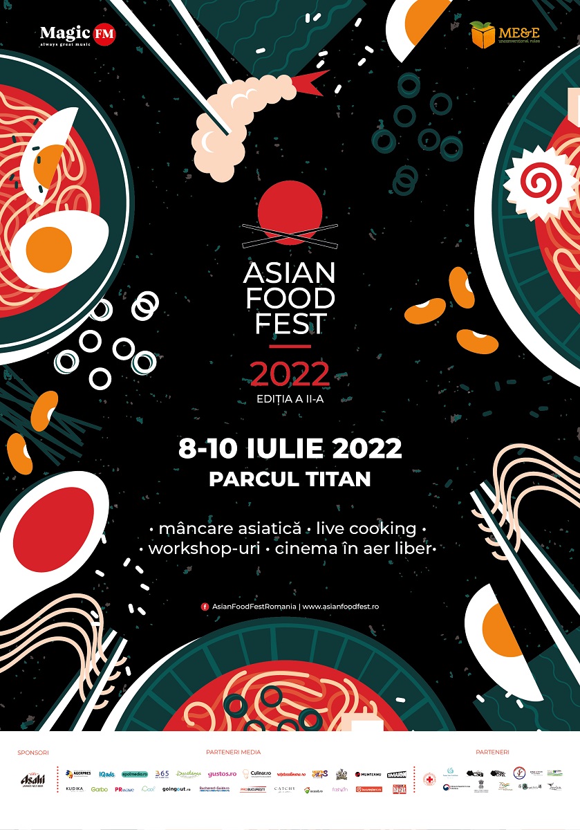 Mâncare asiatică și filme în aer liber, între 8 – 10 iulie la Asian Food Fest