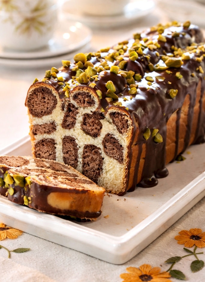 Cozonac leopard. Reteta de cozonac pufos cu cacao