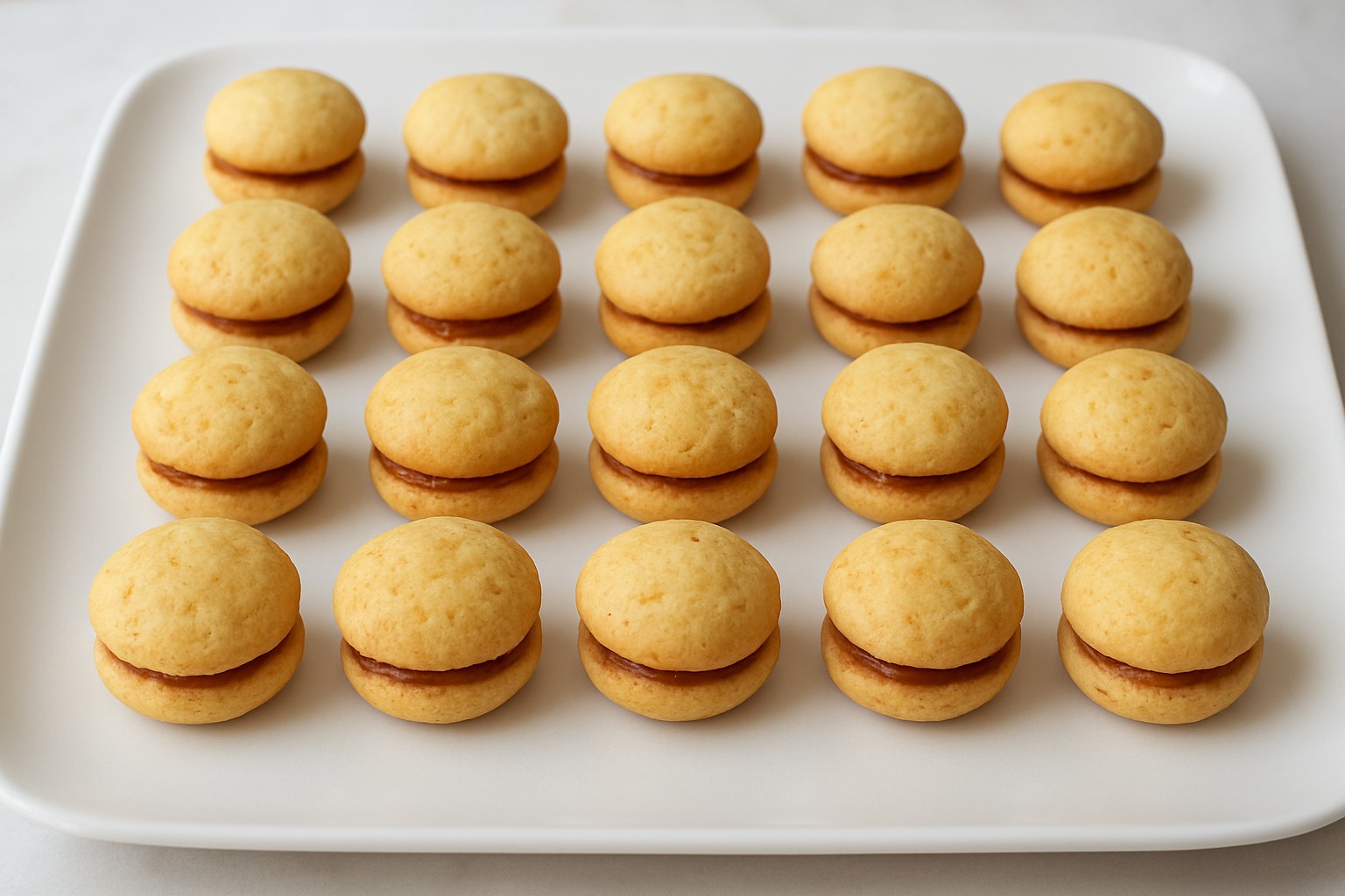 Fursecuri piersici umplute cu crema - reteta clasica, simpla si delicioasa