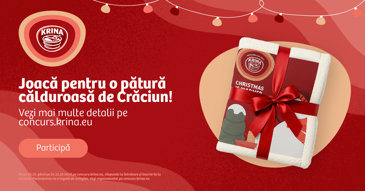 Cina din Ajunul Crăciunului gata în doar 20 de minute cu Krina Rapid, gustos, totul făcut împreună