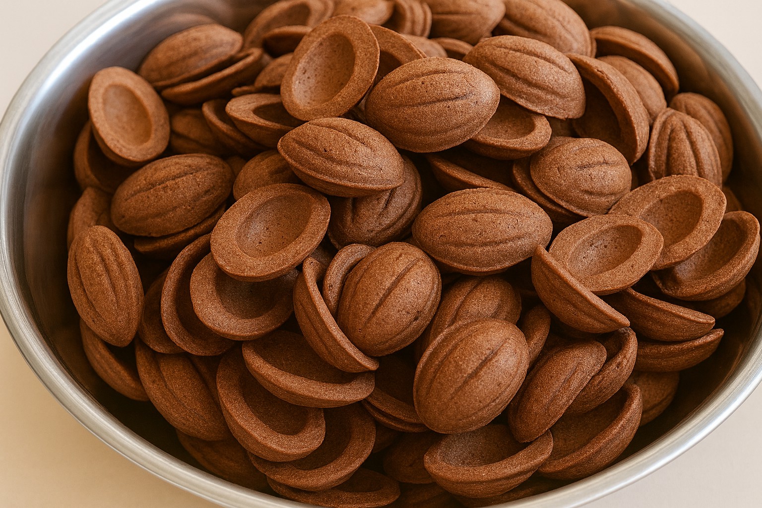 Reteta de nuci cu cacao si crema de vanilie - fragede, delicioase si aromate