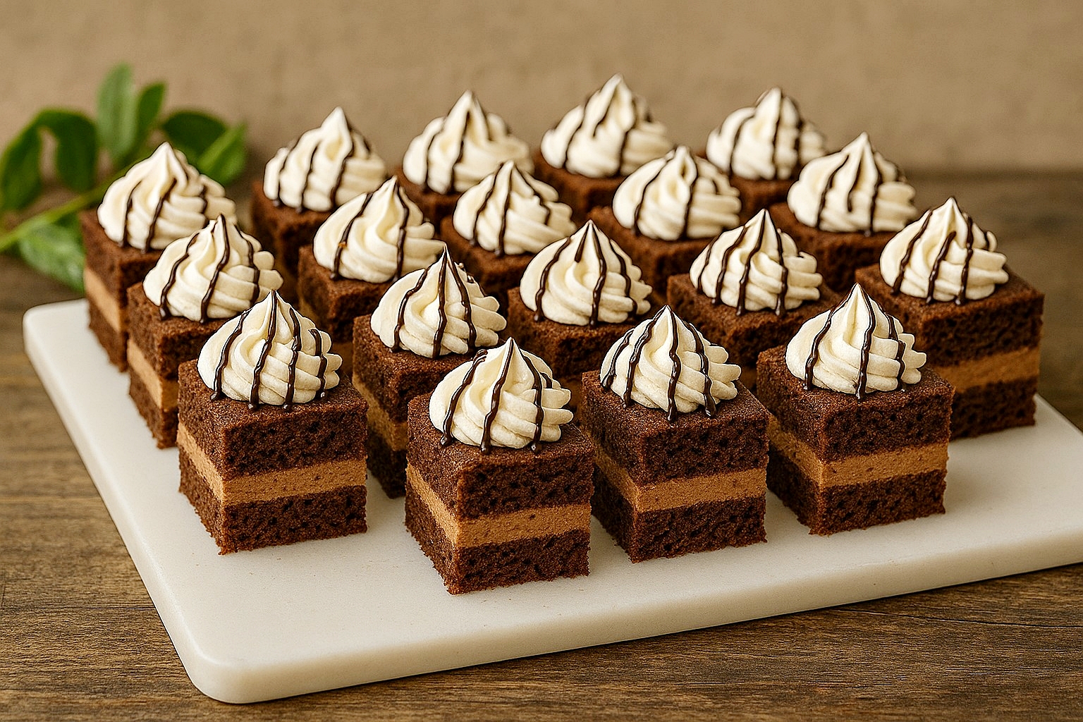 Prajitura cu frisca si crema de ciocolata – reteta simpla, delicioasa si usor de preparat