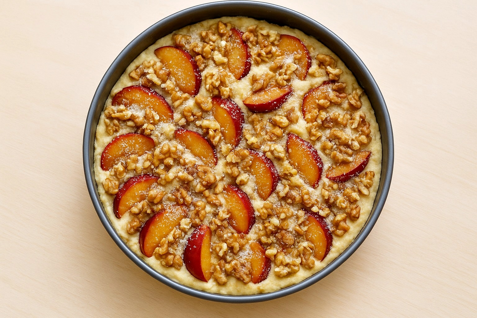 Prajitura cu prune si nuci - reteta simpla pentru un desert delicios cu fructe