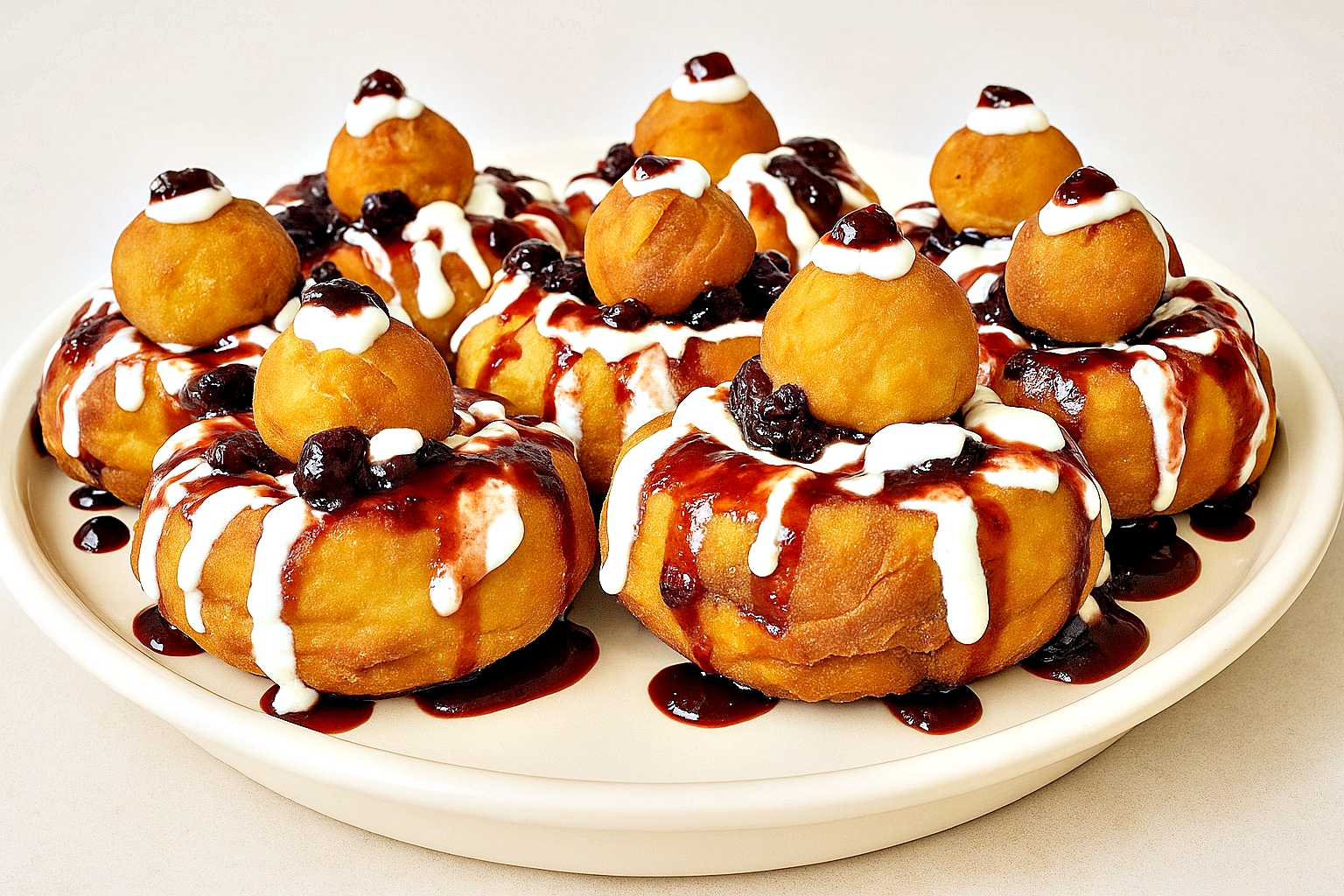 Papanasi pufosi cu branza de vaci – reteta simpla si delicioasa de papanasi prajiti