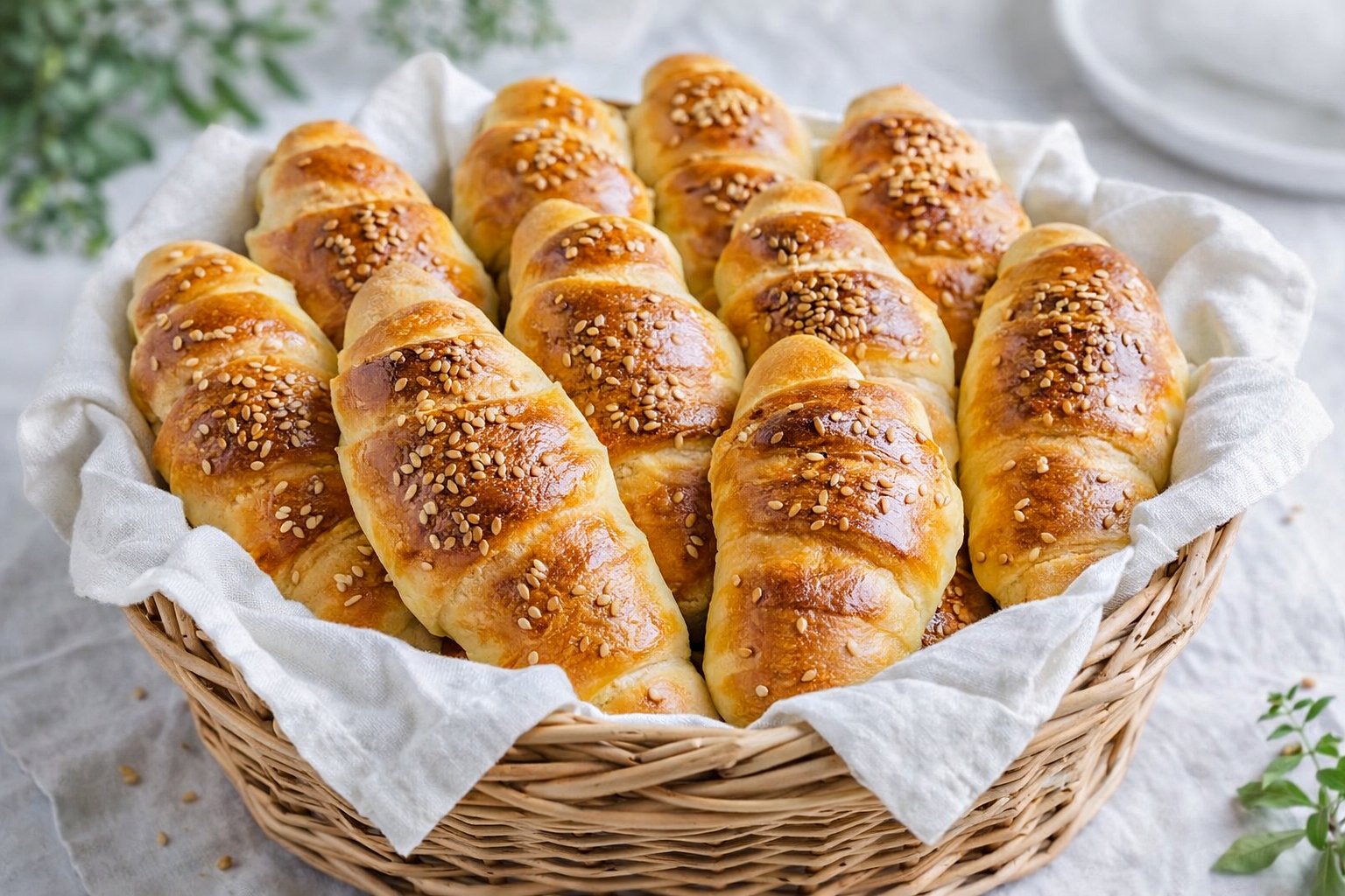 Cornuri cu branza - reteta de cornuri pufoase sarate cu branza telemea