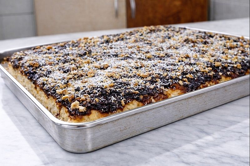 Prajitura frageda cu gem si nuci - reteta simpla, economica si delicioasa