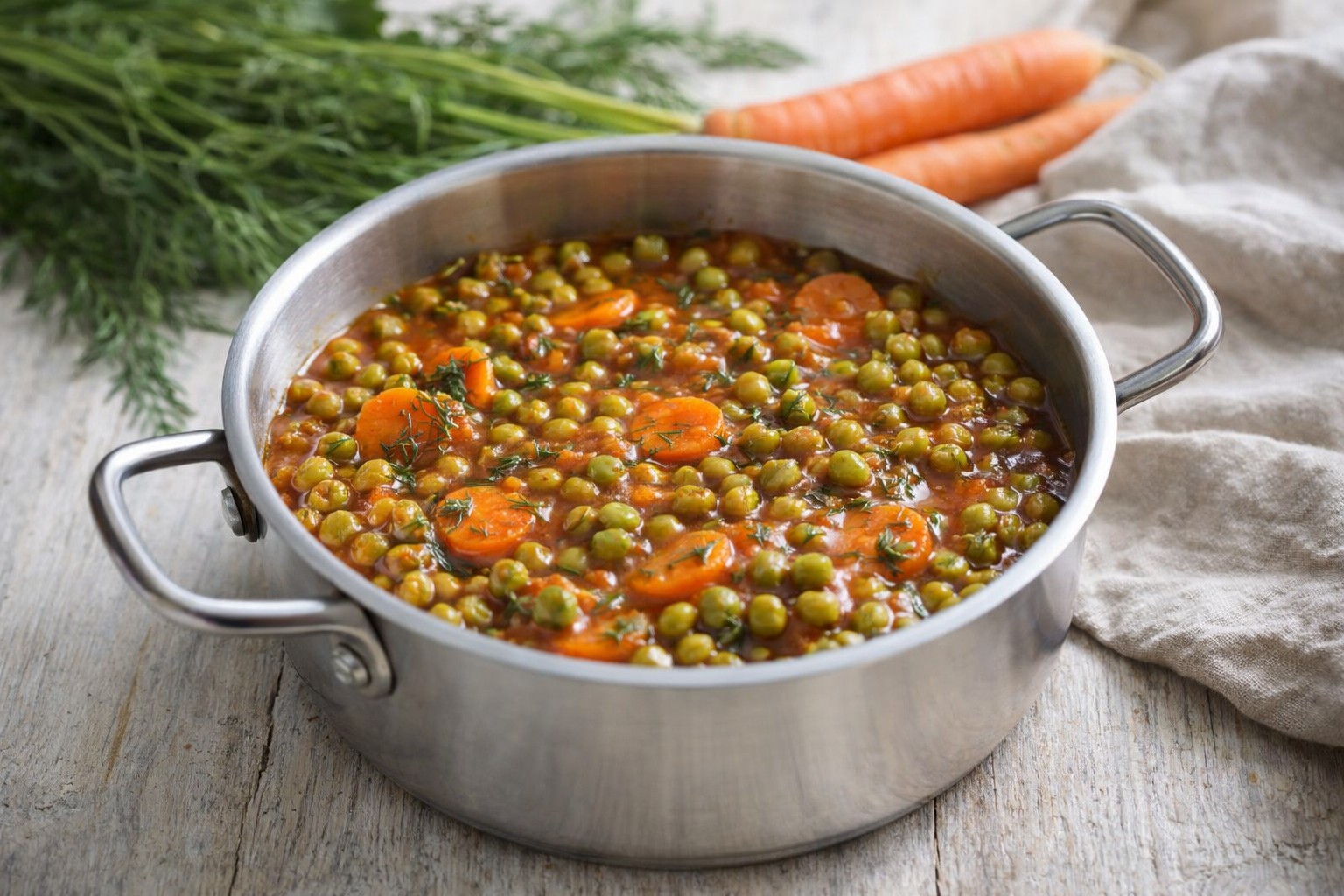 Mancare de mazare cu morcovi - reteta de post, simpla si foarte gustoasa