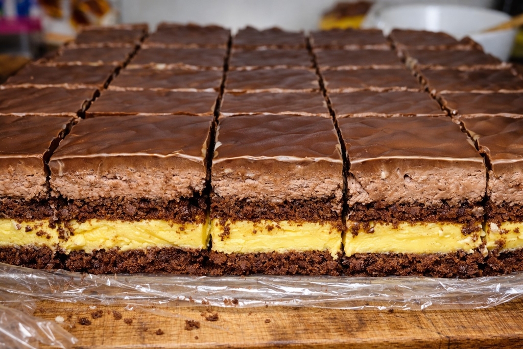 Prajitura Duo - desert fin cu blat de cacao si doua creme delicioase