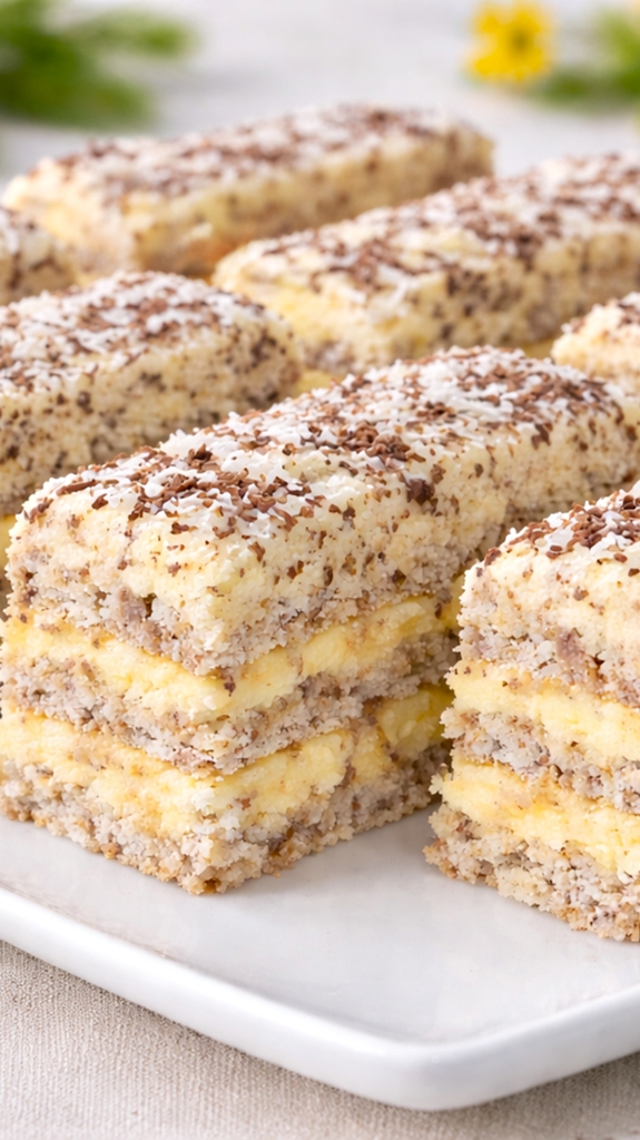 Prajitura Intercontinental - reteta clasica cu foi de bezea si crema fina