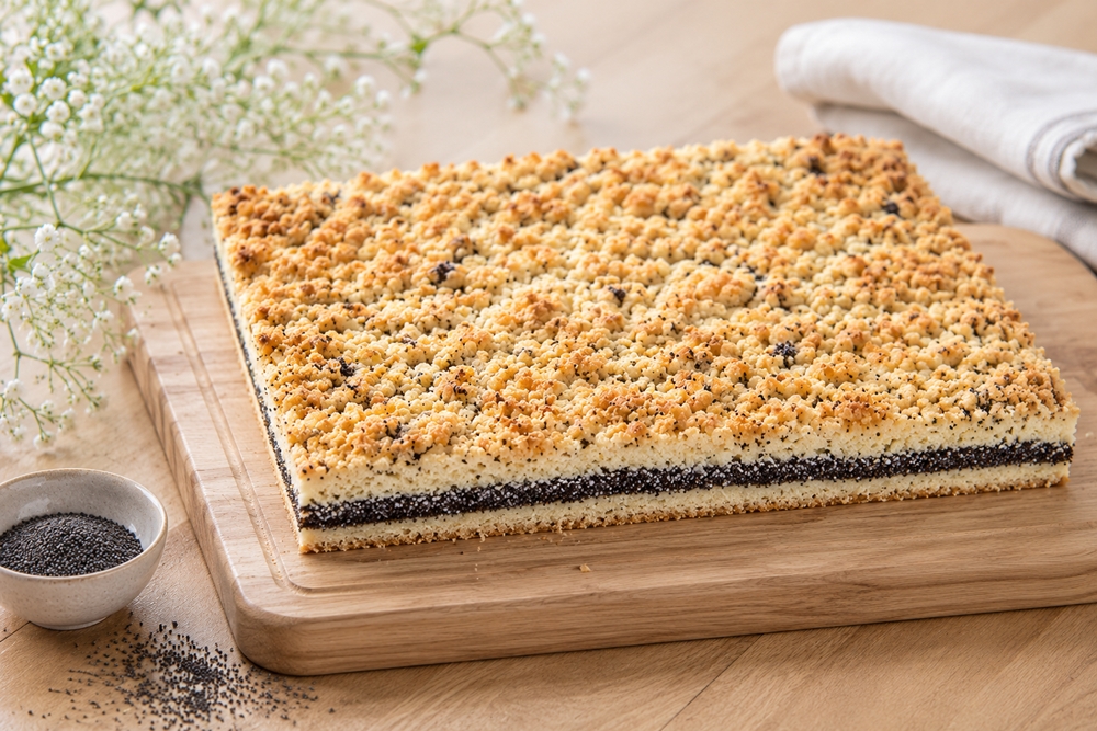 Prajitura frageda cu crema de mac - un desert fin, aromat si incredibil de gustos