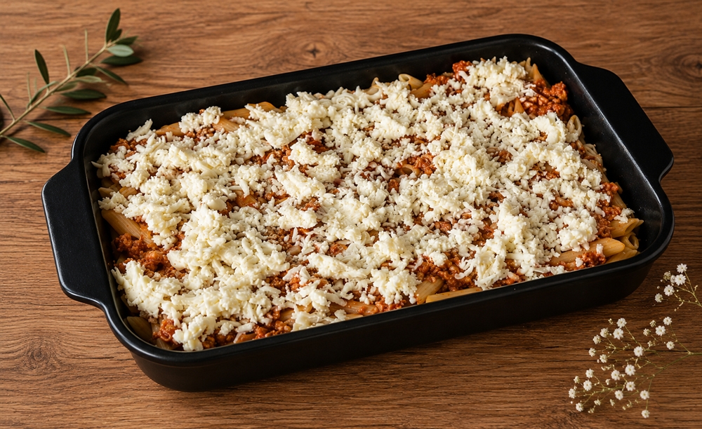 Paste cu carne tocata si mozzarella la cuptor - reteta simpla, gustoasa si satioasa
